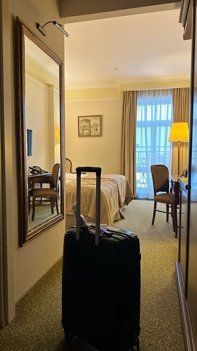 Premium travel booking interface on smartphone
